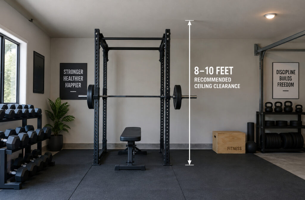 Power Rack Ceiling Height: Check Rack, Pull-Up, and Press Clearance
